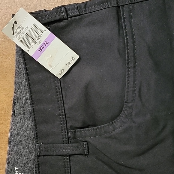 Men's Van Heusen MaxFlex 5 Pocket Pants, Black, Size 38x32, NWT-small defect - Picture 7 of 12